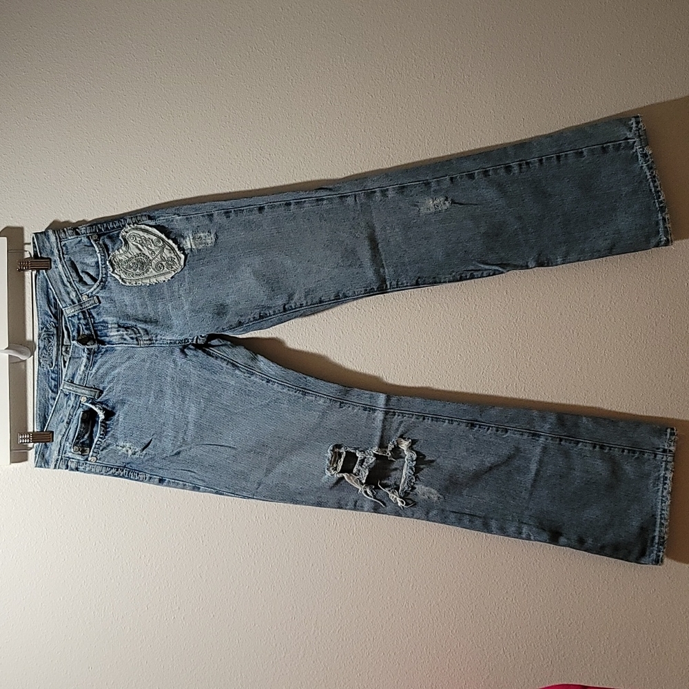 Miss Me Marilyn 26 Bootcut Patchwork Boho Cottage… - image 1